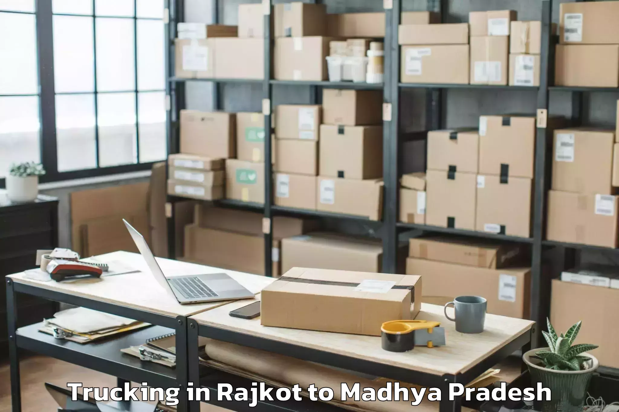 Book Rajkot to Mandideep Trucking Online